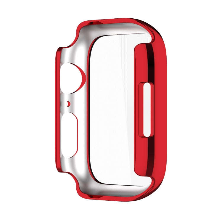 Electroplating Shockproof PC Protective Case with Tempered Glass Film For Apple Watch Series 9 / ...