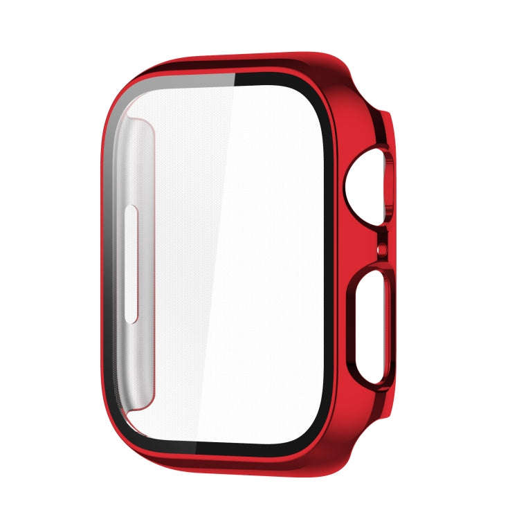 Electroplating Shockproof PC Protective Case with Tempered Glass Film For Apple Watch Series 9 / ...