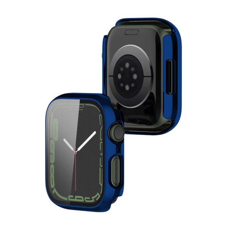 Electroplating Shockproof PC Protective Case with Tempered Glass Film For Apple Watch Series 9 / ...