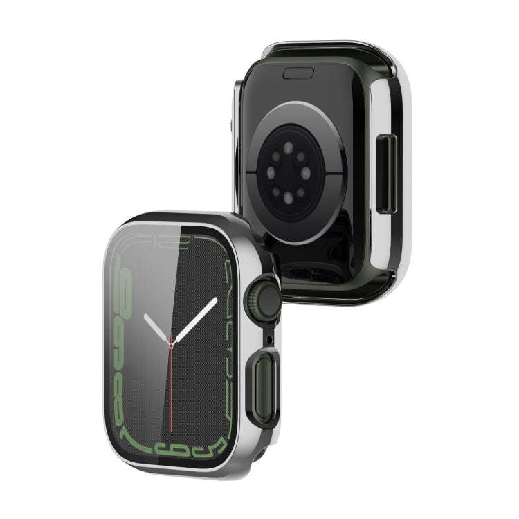 Electroplating Shockproof PC Protective Case with Tempered Glass Film For Apple Watch Series 9 / ...