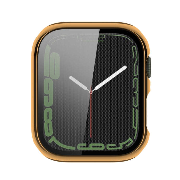 Electroplating Shockproof PC Protective Case with Tempered Glass Film For Apple Watch Series 9 / ...