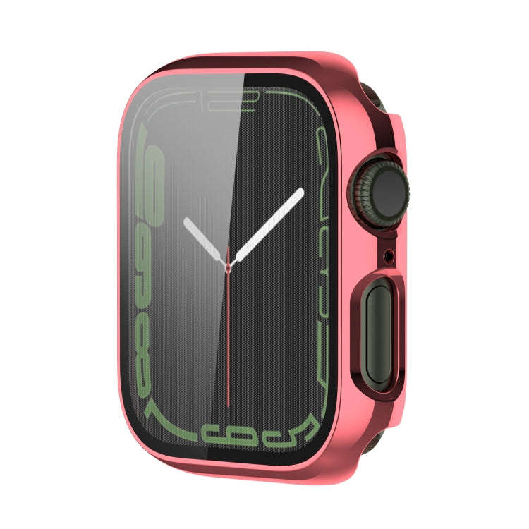 Electroplating Shockproof PC Protective Case with Tempered Glass Film For Apple Watch Series 9 / ...