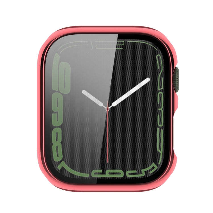 Electroplating Shockproof PC Protective Case with Tempered Glass Film For Apple Watch Series 9 / ...