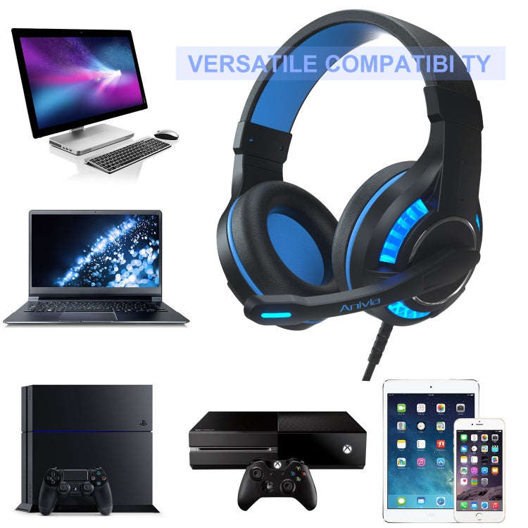 SADES MH603 3.5mm Port Adjustable Gaming Headset with Microphone(Black Blue)