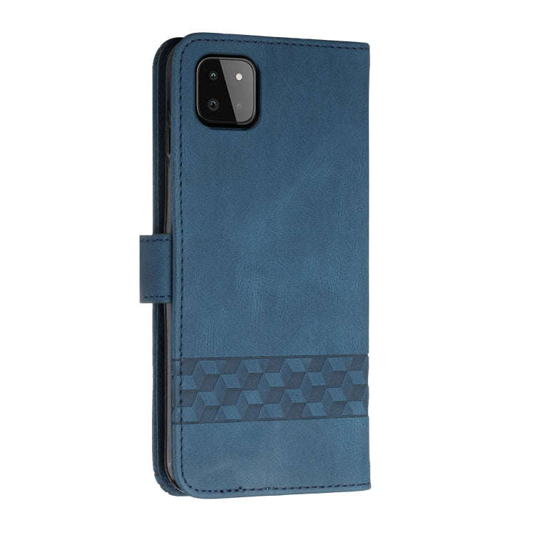 For Huawei nova 8 SE Cubic Skin Feel Flip Leather Phone Case(Royal Blue)