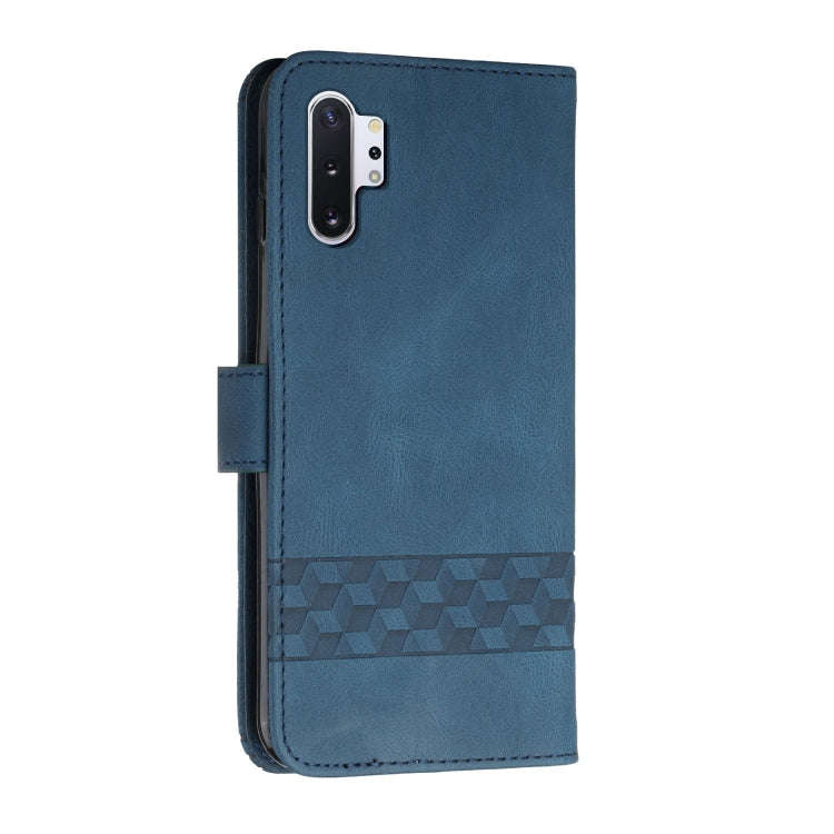 For Huawei P30 Pro Cubic Skin Feel Flip Leather Phone Case(Royal Blue)