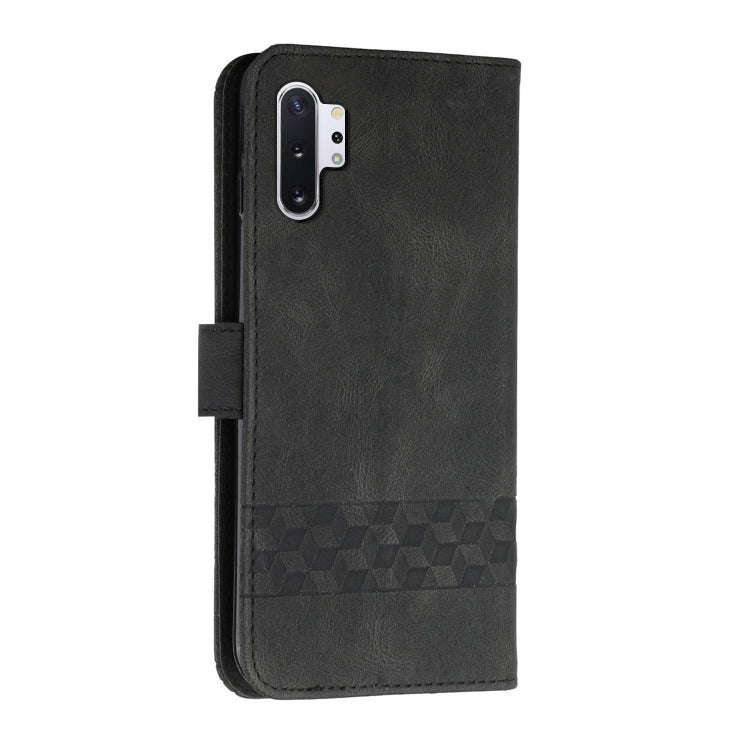 For Huawei P30 Pro Cubic Skin Feel Flip Leather Phone Case(Black)