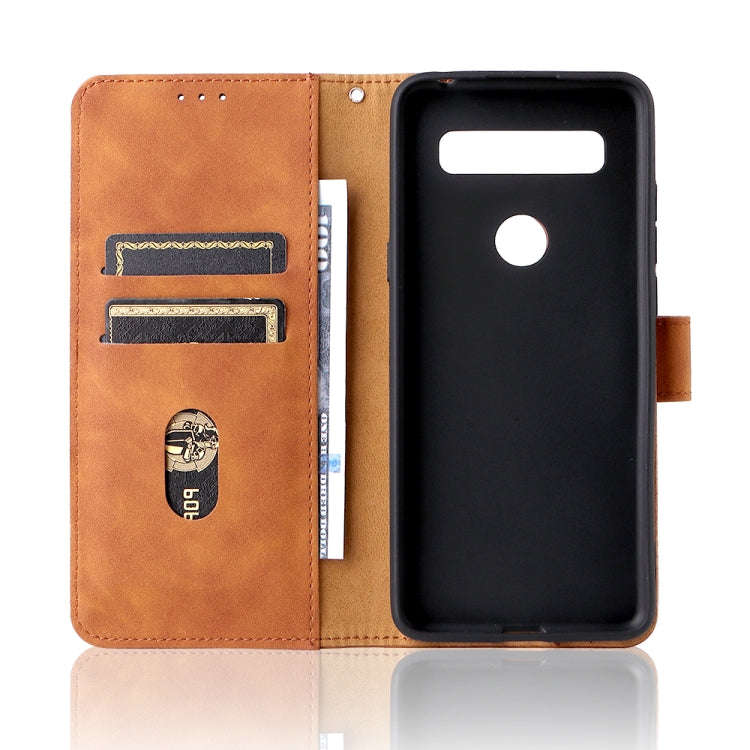 For TCL 10 SE Solid Color Skin Feel Magnetic Buckle Leather Phone Case(Brown)