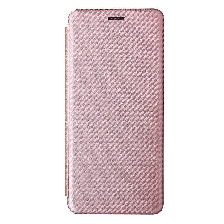 For Motorola Moto G60S Carbon Fiber Texture Leather Phone Case with Card Slot(Pink)