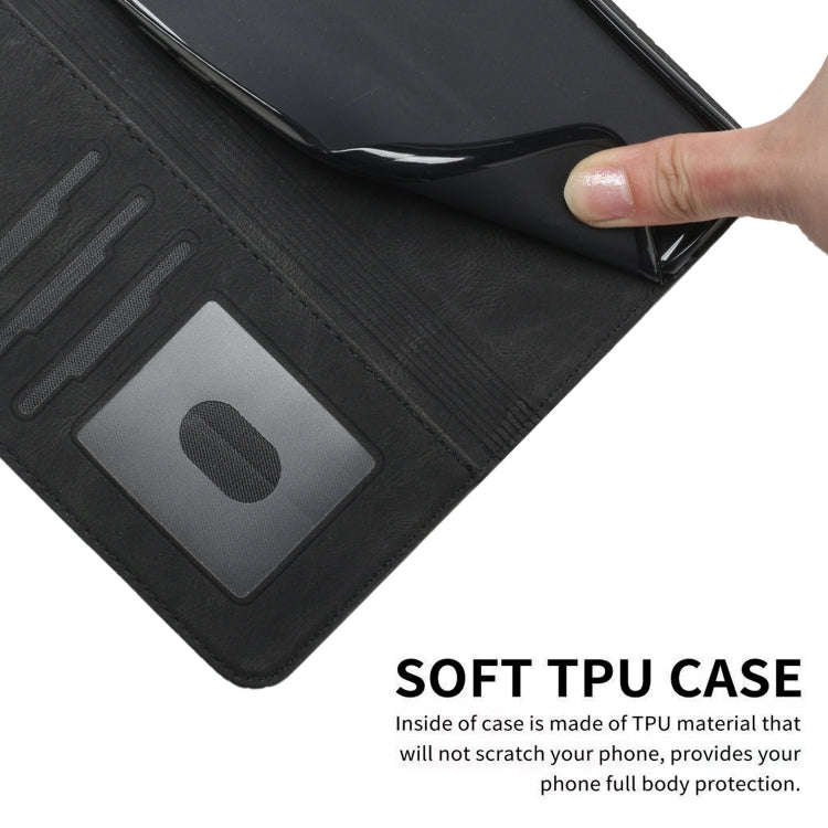 Cubic Skin Feel Flip Leather Phone Case For OnePlus Nord N10 5G(Black)