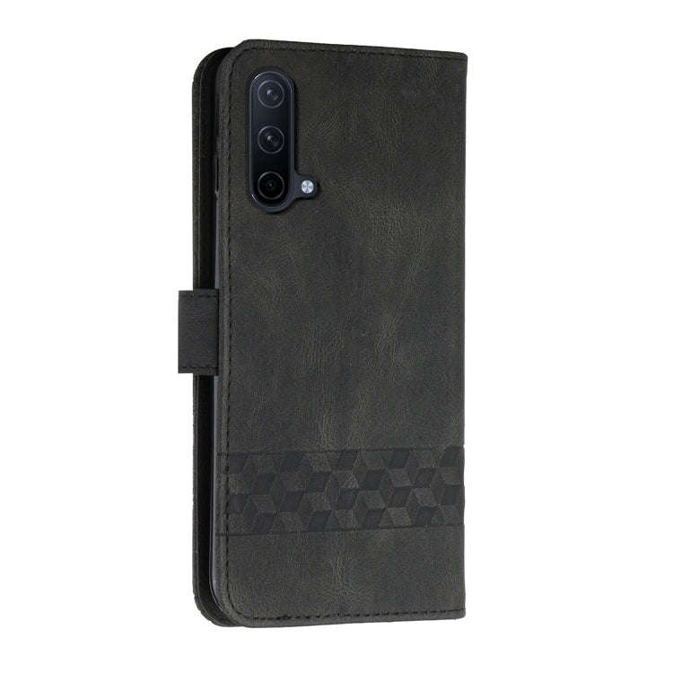 Cubic Skin Feel Flip Leather Phone Case For OnePlus Nord CE 5G(Black)