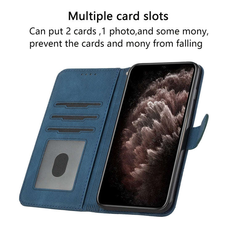Cubic Skin Feel Flip Leather Phone Case For OnePlus Nord CE 5G(Blue)