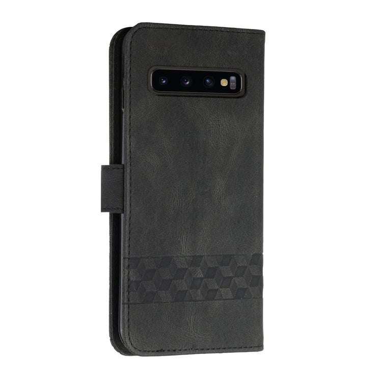 For LG V60 ThinQ 5G Cubic Skin Feel Flip Leather Phone Case(Black)