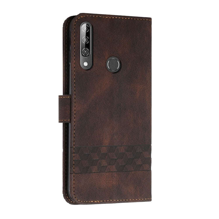 For LG W31 / W31+ Cubic Skin Feel Flip Leather Phone Case(Dark Brown)