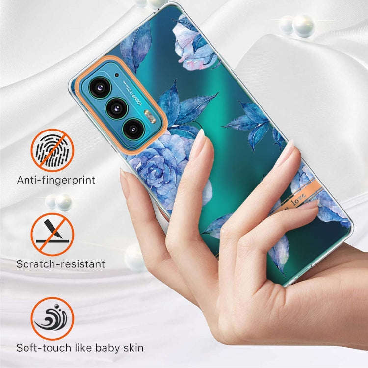 Flowers and Plants Series IMD TPU Phone Case For Motorola Edge 20(Orchid Peony)