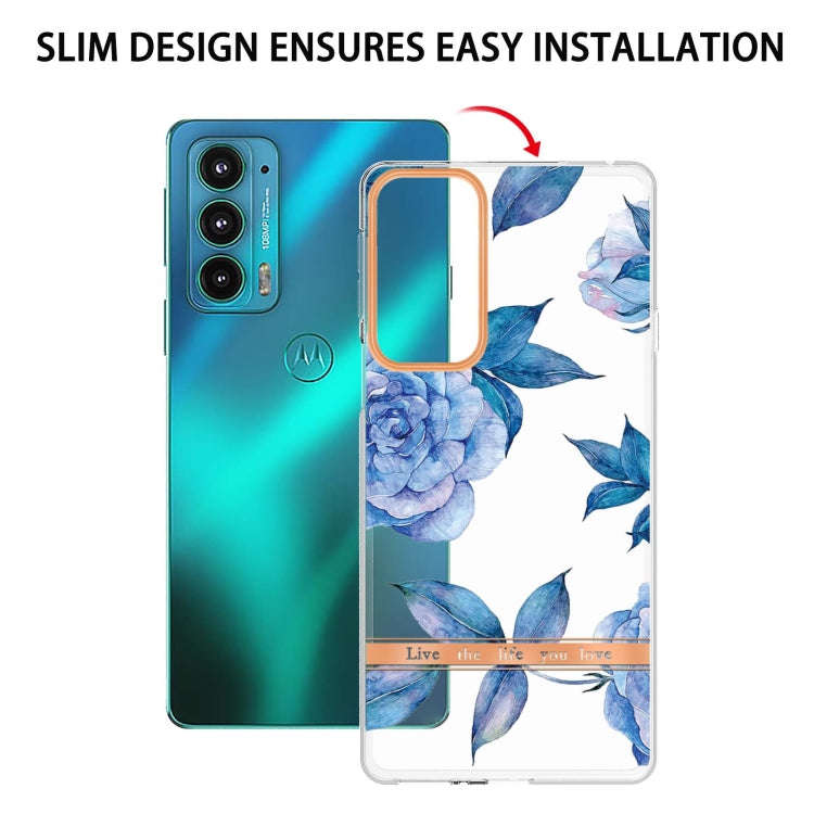 Flowers and Plants Series IMD TPU Phone Case For Motorola Edge 20(Orchid Peony)