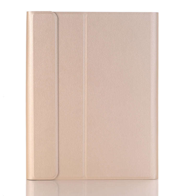 A07B-A Lambskin Texture Square Keycap Bluetooth Keyboard Leather Case with Touch Control For iPad...