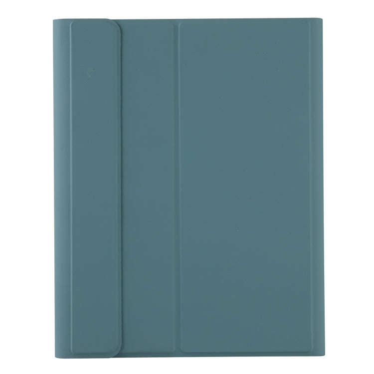 A07B-A Lambskin Texture Square Keycap Bluetooth Keyboard Leather Case with Touch Control For iPad...