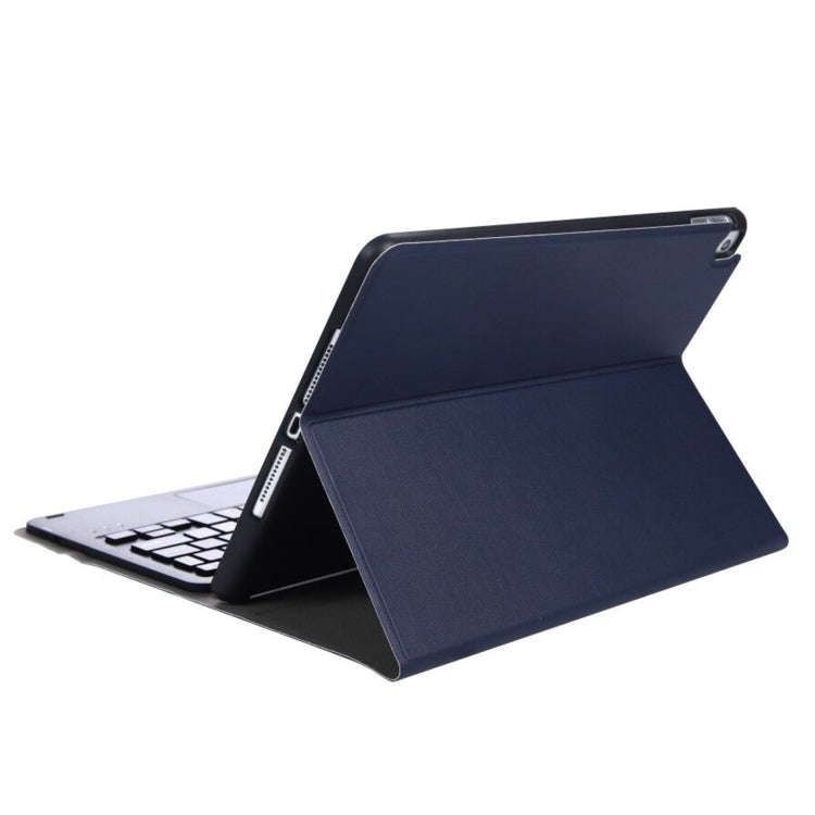 A11B-A Lambskin Texture Square Keycap Bluetooth Keyboard Leather Case with Touch Control For iPad...