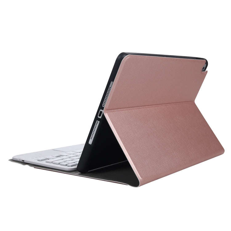 A11B-A Lambskin Texture Square Keycap Bluetooth Keyboard Leather Case with Touch Control For iPad...
