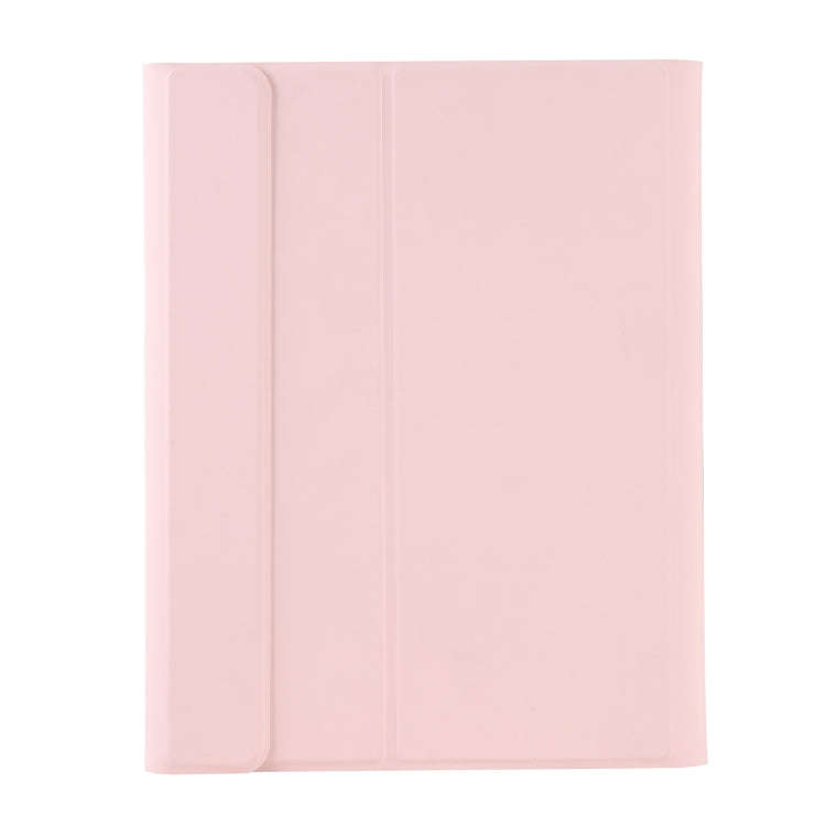 A11B-A Lambskin Texture Square Keycap Bluetooth Keyboard Leather Case with Touch Control For iPad...