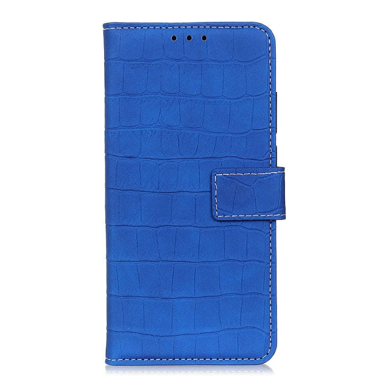 For Motorola Moto G Power 2022 Crocodile Texture Horizontal Flip Leather Phone Case(Blue)