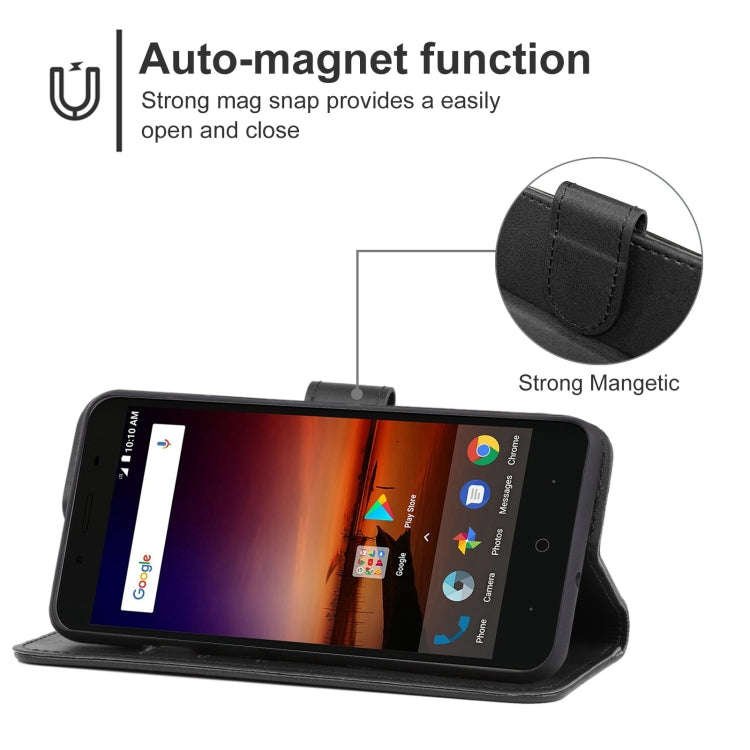 Leather Phone Case For ZTE Tempo X / Vantage Z839 / N9137(Black)