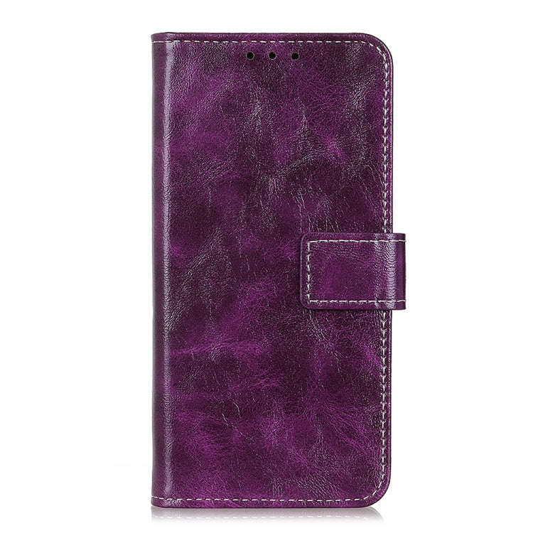 For Google Pixel 6a Retro Crazy Horse Texture Flip Leather Phone Case(Purple)