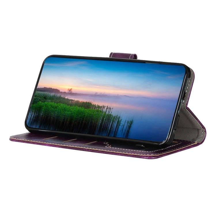 For Google Pixel 6a Retro Crazy Horse Texture Flip Leather Phone Case(Purple)
