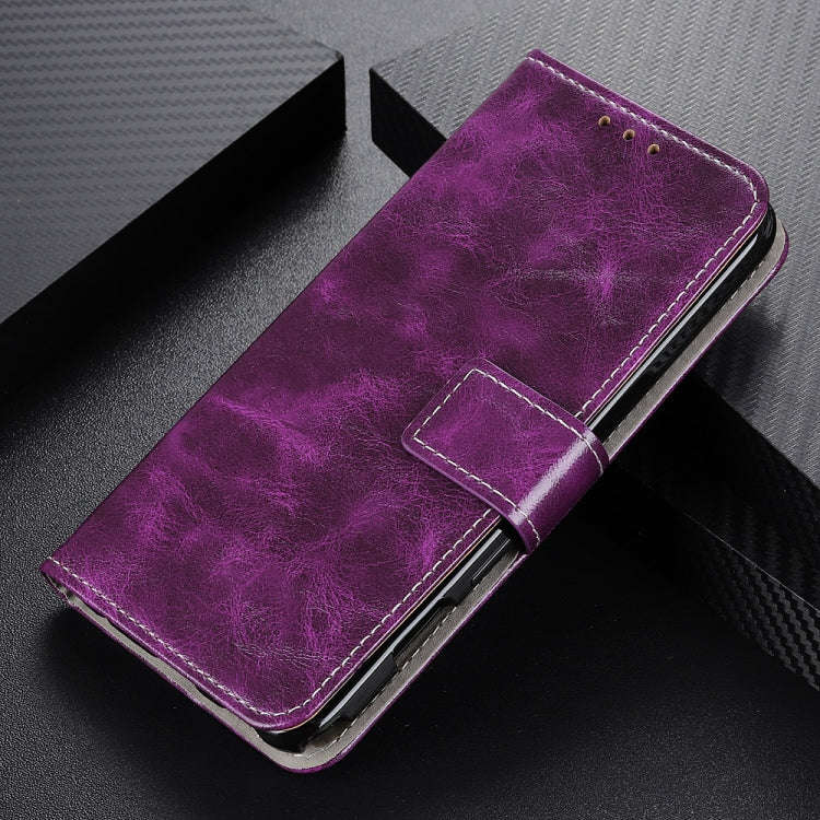 For Google Pixel 6a Retro Crazy Horse Texture Flip Leather Phone Case(Purple)