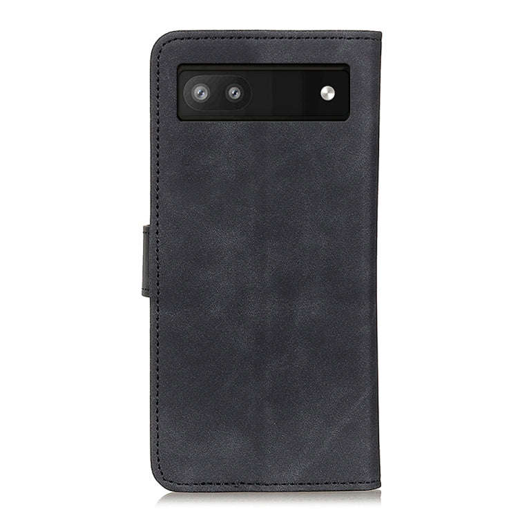 For Google Pixel 6a KHAZNEH Retro Texture Flip Leather Phone Case(Black)