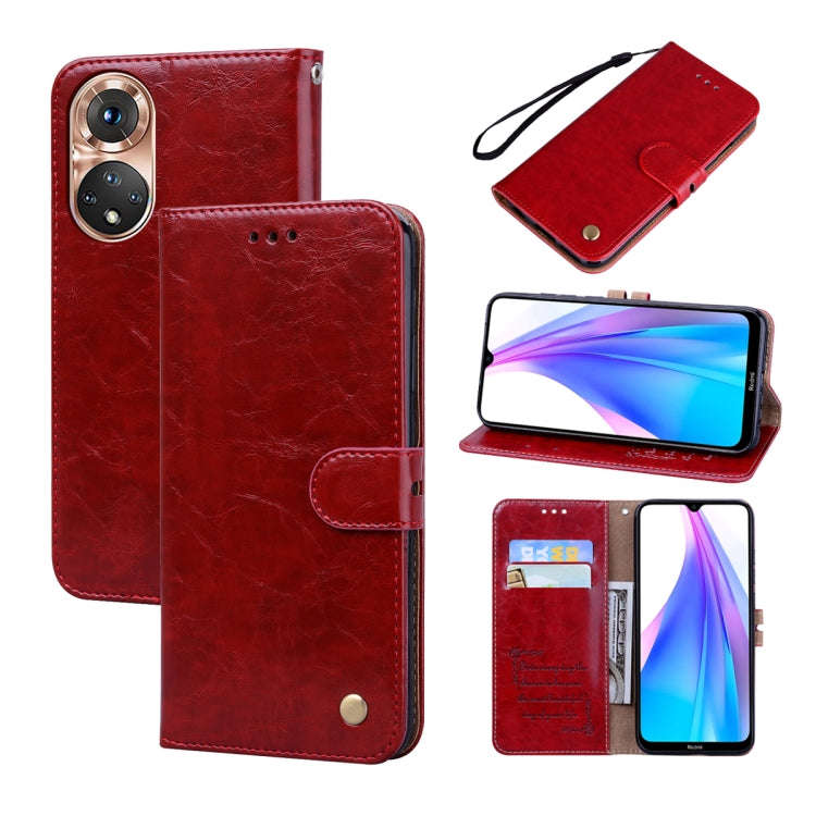 For Honor 50 Oil Wax Texture Leather Phone Case(Red)