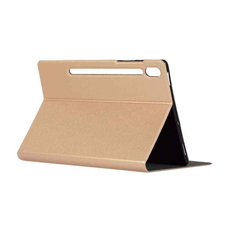 For Lenovo Xiaoxin Pad Pro 12.6 Voltage Craft Texture TPU Horizontal Flip Tablet Case(Gold)