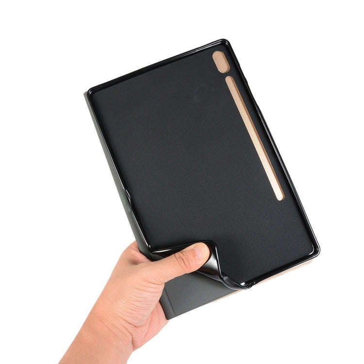For Lenovo Xiaoxin Pad Pro 12.6 Voltage Craft Texture TPU Horizontal Flip Tablet Case(Gold)