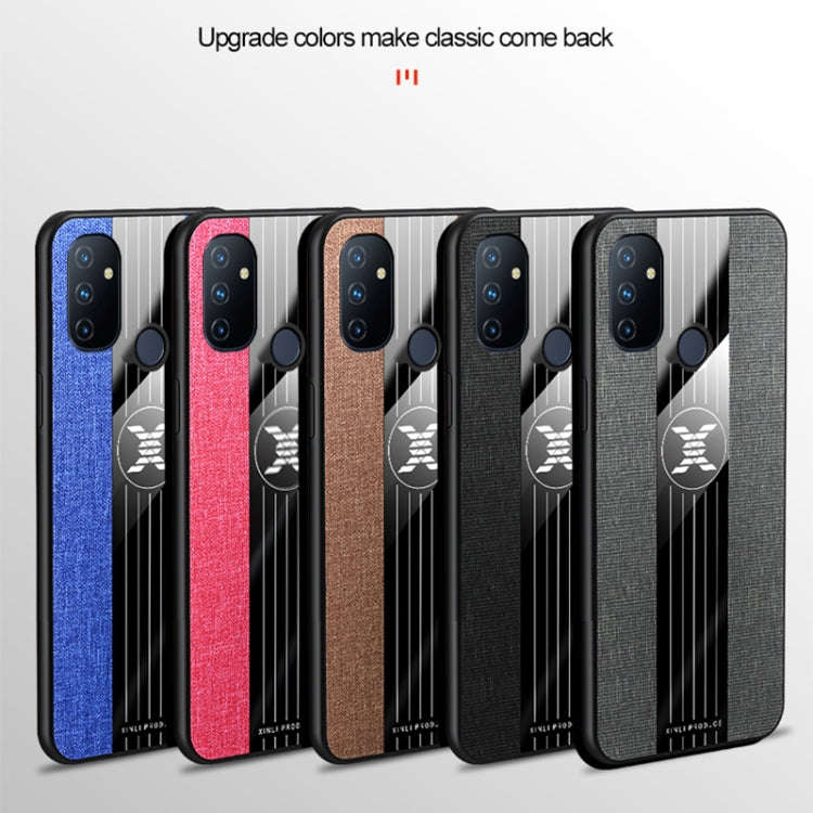 For OnePlus Nord N100 XINLI Stitching Cloth Texture Shockproof TPU Phone Case(Red)
