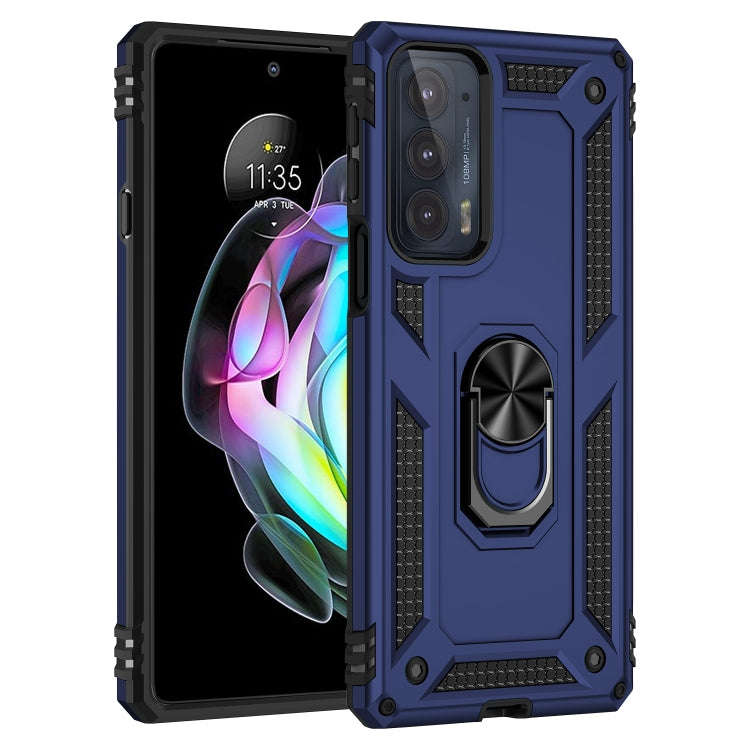 For Motorola Edge 20 Shockproof TPU + PC Phone Case(Blue)