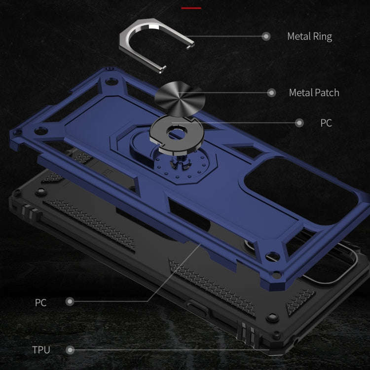For Motorola Edge 20 Shockproof TPU + PC Phone Case(Blue)