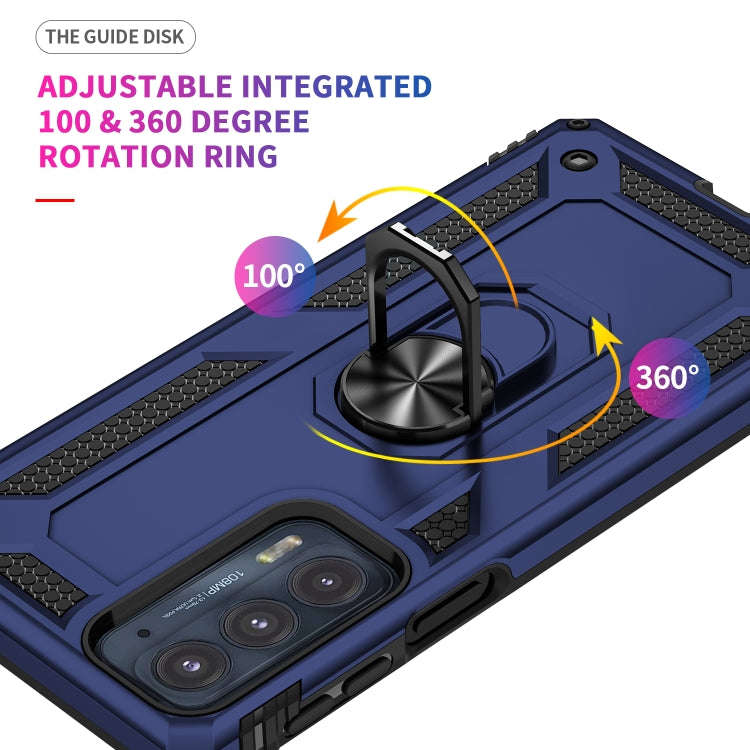 For Motorola Edge 20 Shockproof TPU + PC Phone Case(Blue)