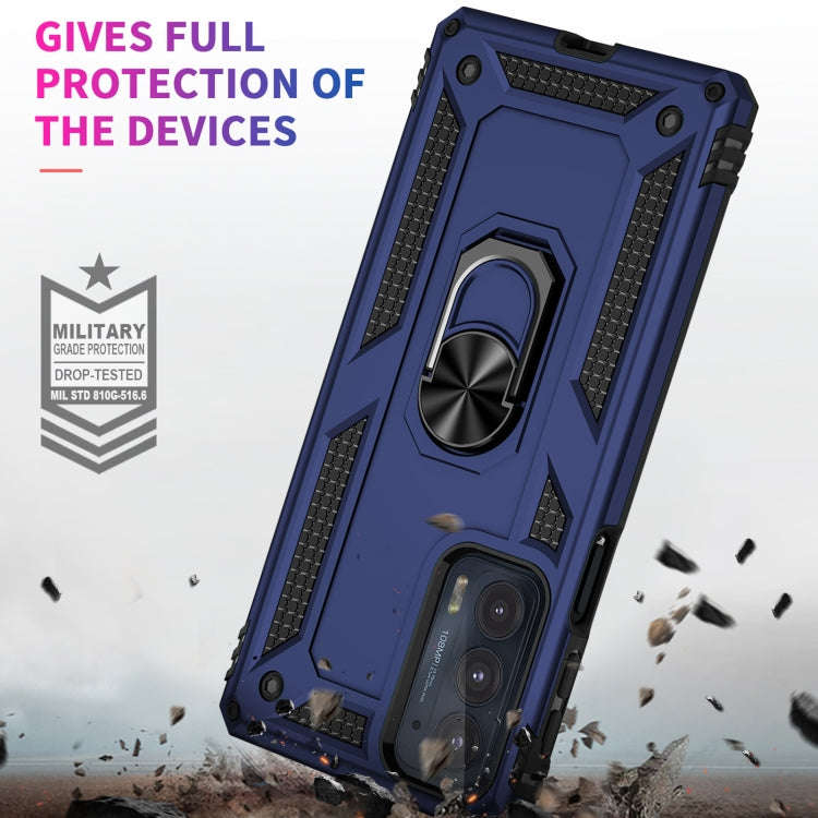 For Motorola Edge 20 Shockproof TPU + PC Phone Case(Blue)