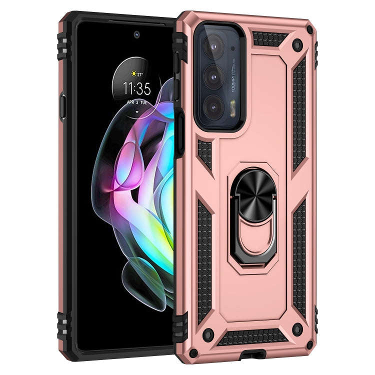 For Motorola Edge 20 Shockproof TPU + PC Phone Case(Rose Gold)