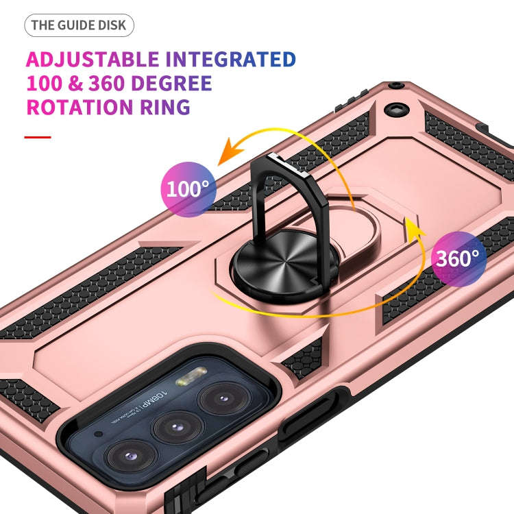 For Motorola Edge 20 Shockproof TPU + PC Phone Case(Rose Gold)