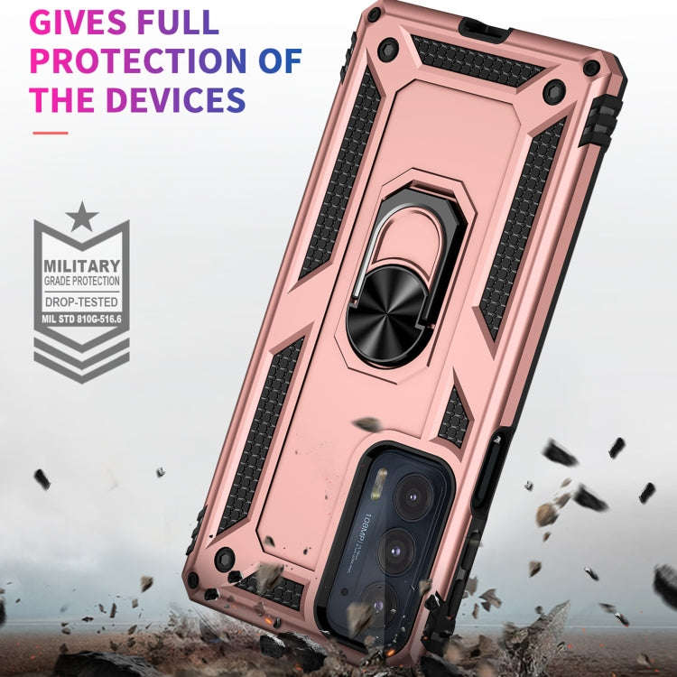 For Motorola Edge 20 Shockproof TPU + PC Phone Case(Rose Gold)
