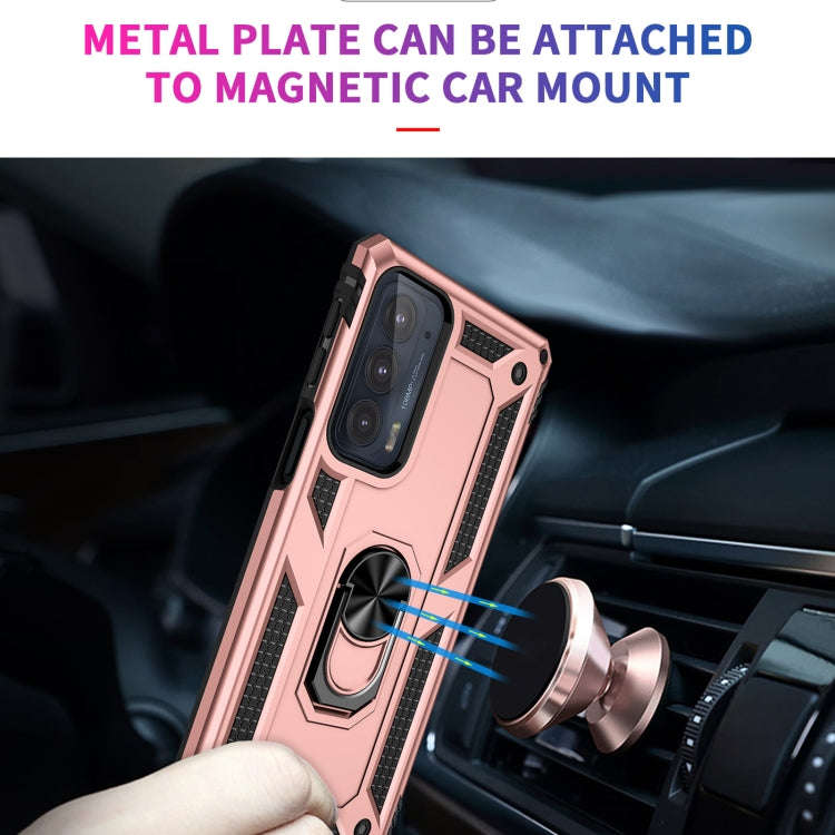 For Motorola Edge 20 Shockproof TPU + PC Phone Case(Rose Gold)