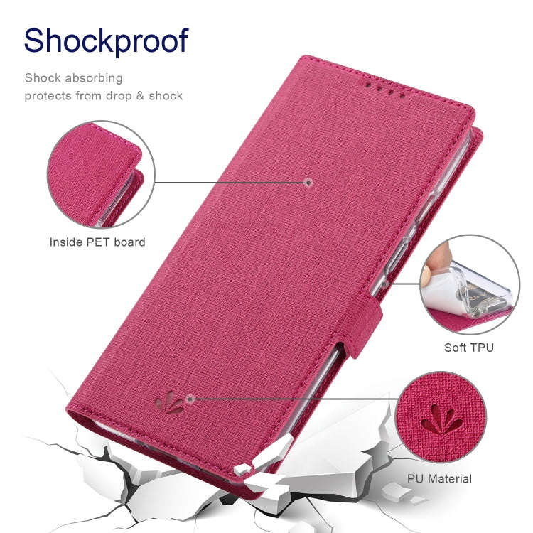 For OnePlus Nord 2 5G ViLi K Series Shockproof Magnetic Buckle Leather Phone Case(Rose Red)