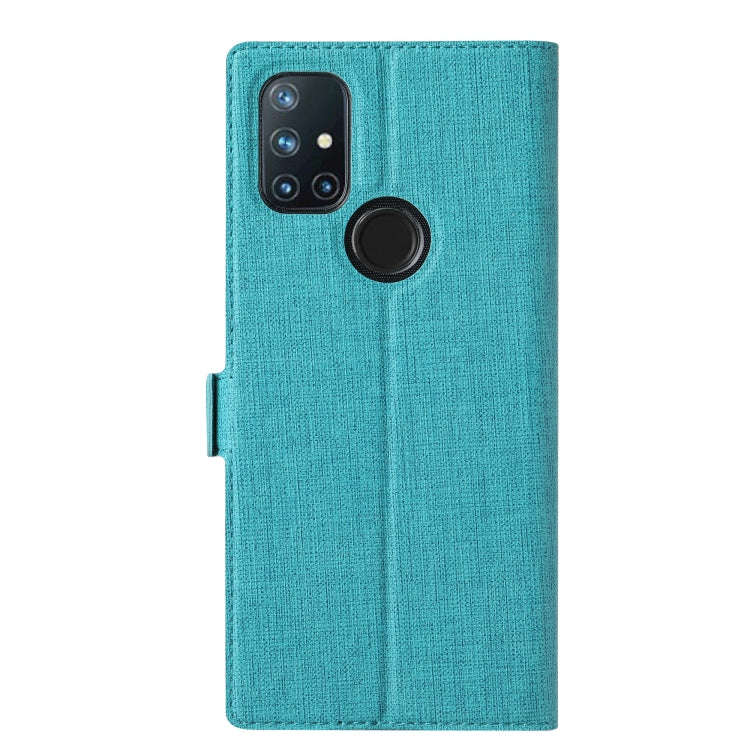 For OnePlus Nord N10 5G ViLi K Series Shockproof Magnetic Buckle Leather Phone Case(Blue)