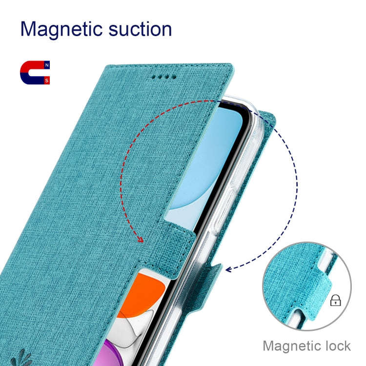 For OnePlus Nord N10 5G ViLi K Series Shockproof Magnetic Buckle Leather Phone Case(Blue)