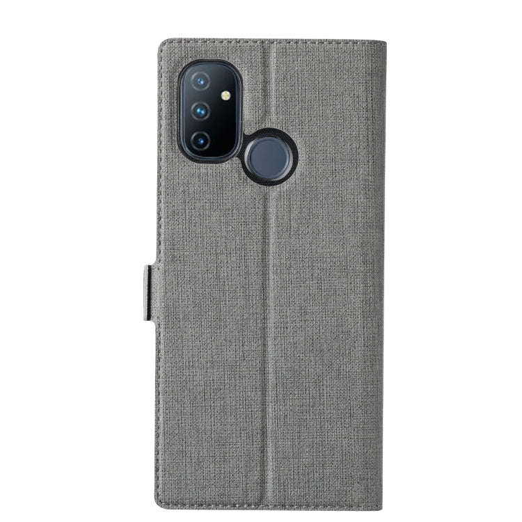 For OnePlus Nord N100 ViLi K Series Shockproof Magnetic Buckle Leather Phone Case(Grey)