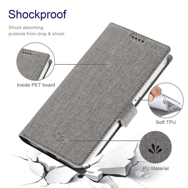 For OnePlus Nord N100 ViLi K Series Shockproof Magnetic Buckle Leather Phone Case(Grey)