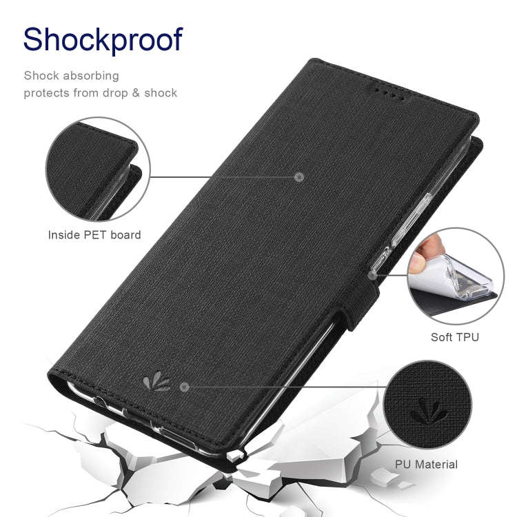 For Sharp Aquos Sense 6 ViLi K Series Magnetic Buckle Horizontal Flip Leather Phone Case(Black)
