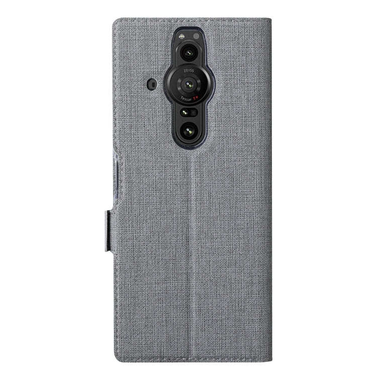 For Sony Xperia Pro-I ViLi K Series Magnetic Buckle Horizontal Flip Leather Phone Case(Grey)